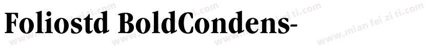 Foliostd BoldCondens字体转换